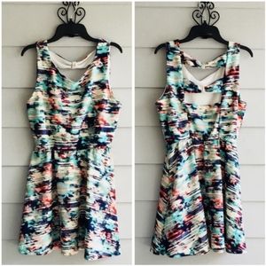 Colorful Caged Back Dress